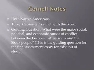 Cornell Notes