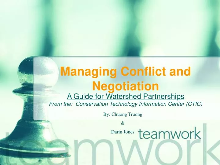 managing conflict and negotiation
