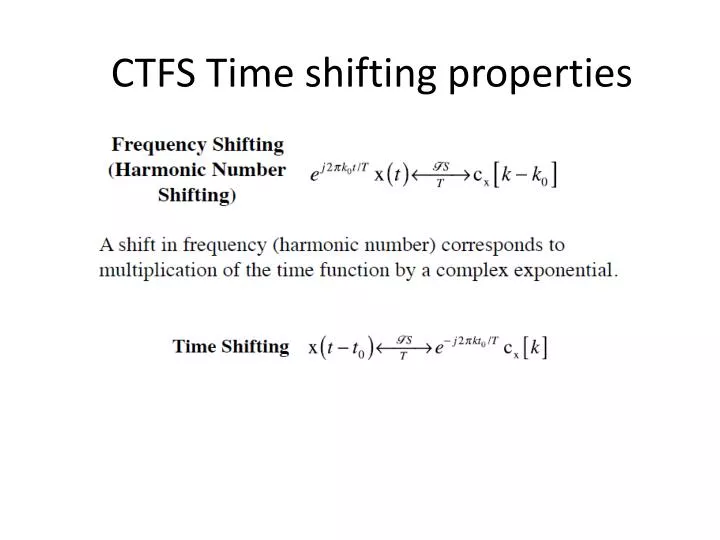 ctfs t ime shifting properties