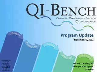 Program Update November 8, 2012 Andrew J. Buckler, MS Principal Investigator, QI-Bench