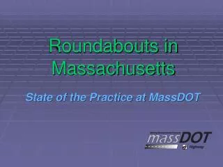 Roundabouts in Massachusetts