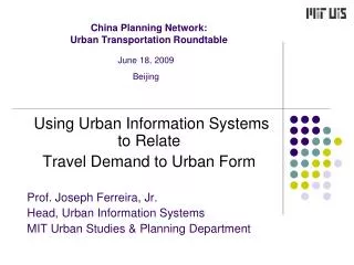 China Planning Network: Urban Transportation Roundtable