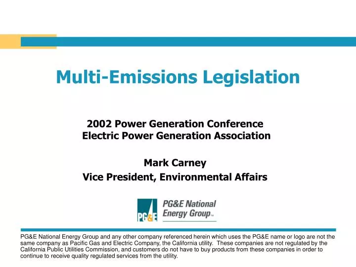 multi emissions legislation