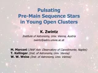 Pulsating Pre-Main Sequence Stars in Young Open Clusters
