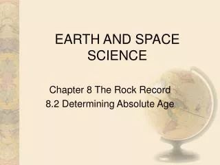 EARTH AND SPACE SCIENCE