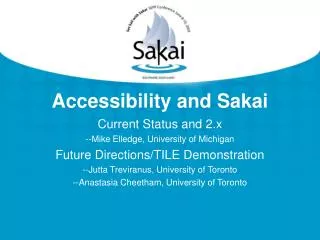 Accessibility and Sakai