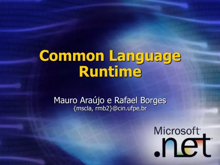 common language runtime