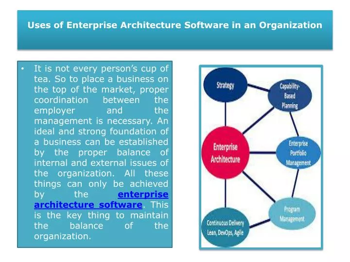 uses of enterprise architecture software in an organization