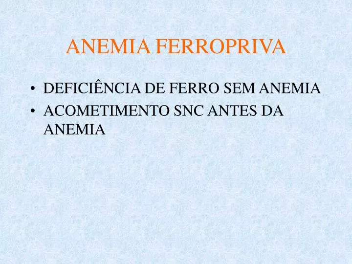 anemia ferropriva