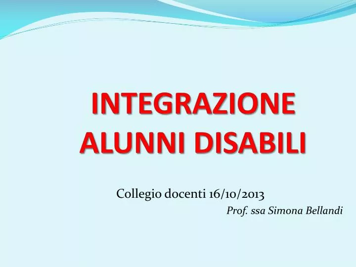 integrazione alunni disabili