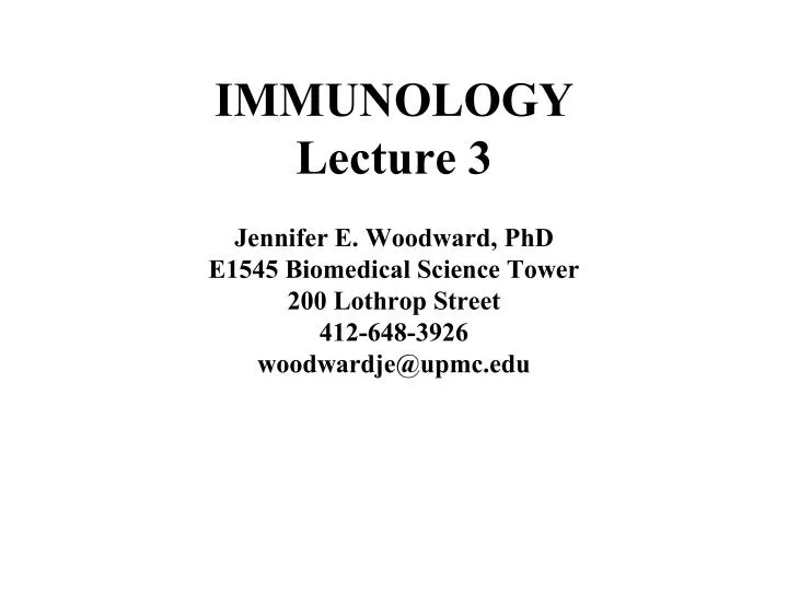 immunology lecture 3