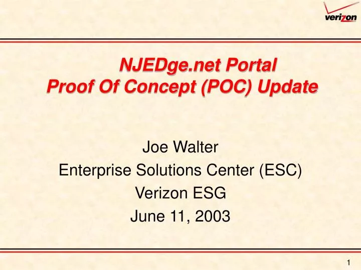 njedge net portal proof of concept poc update