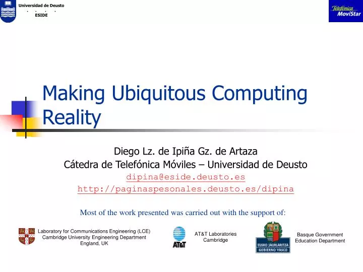 making ubiquitous computing reality