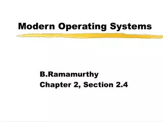 Modern Operating Systems