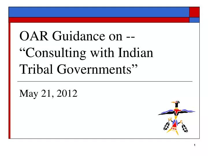 oar guidance on consulting with indian tribal governments