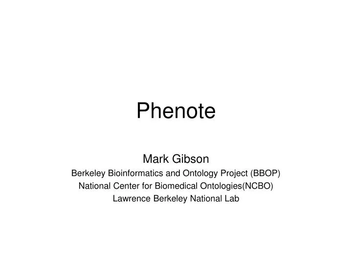 phenote