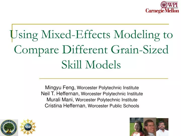 using mixed effects modeling to compare different grain sized skill models