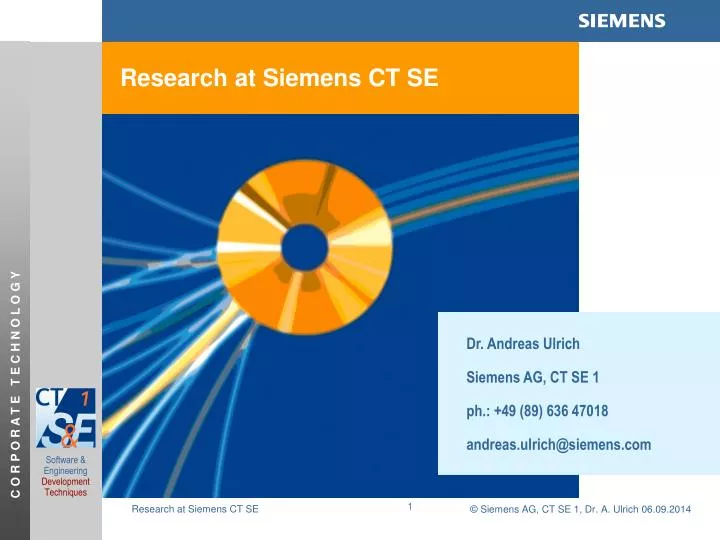 research at siemens ct se