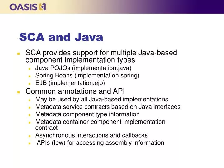 sca and java