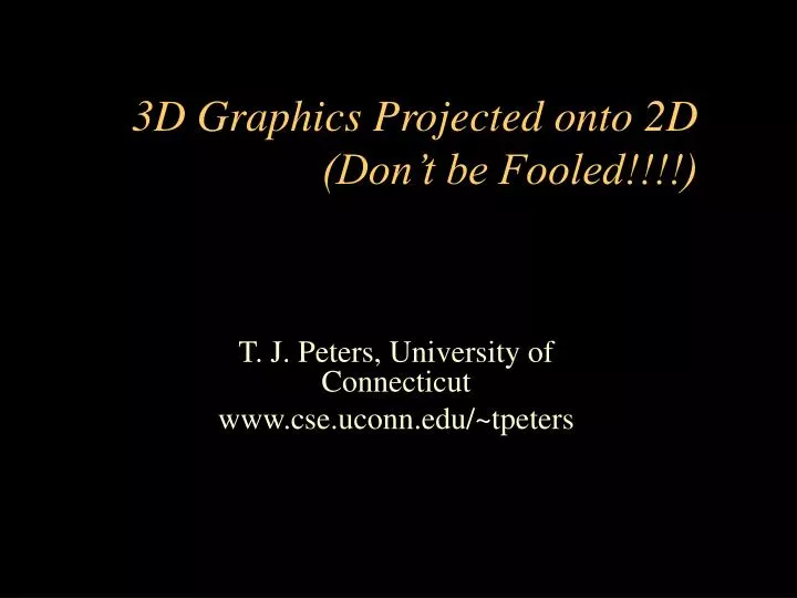 3d graphics projected onto 2d don t be fooled