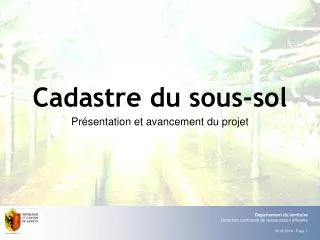 cadastre du sous sol