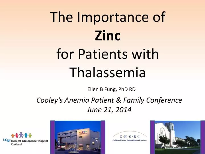 the importance of zinc for patients with thalassemia