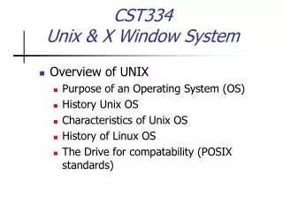 CST334 Unix &amp; X Window System