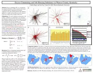 Excess Commuting and Job-Housing Imbalance in Warren County, Kentucky