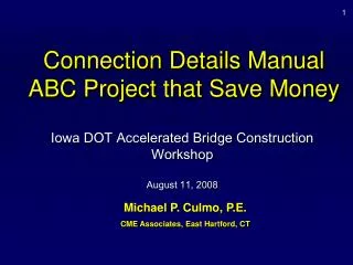 Connection Details Manual ABC Project that Save Money