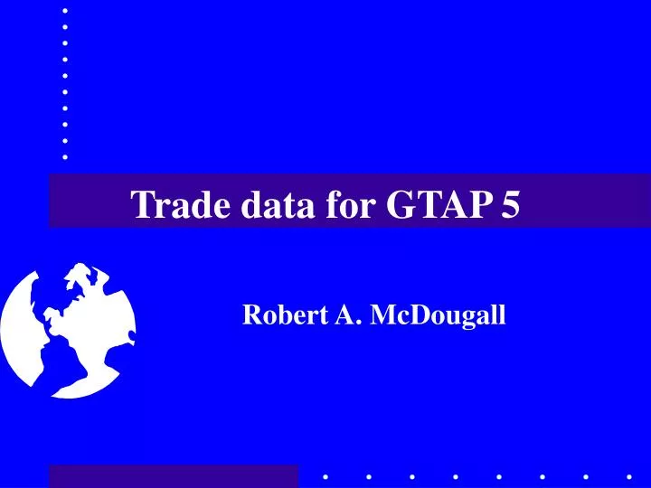 trade data for gtap 5