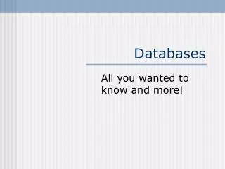 Databases