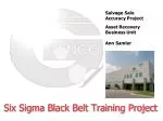Six Sigma Black Belt Training Project - slide 1