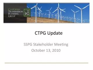 CTPG Update