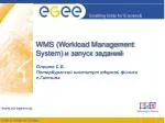 WMS ( Workload Management System) и запуск заданий - slide 1