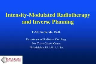 Intensity-Modulated Radiotherapy and Inverse Planning