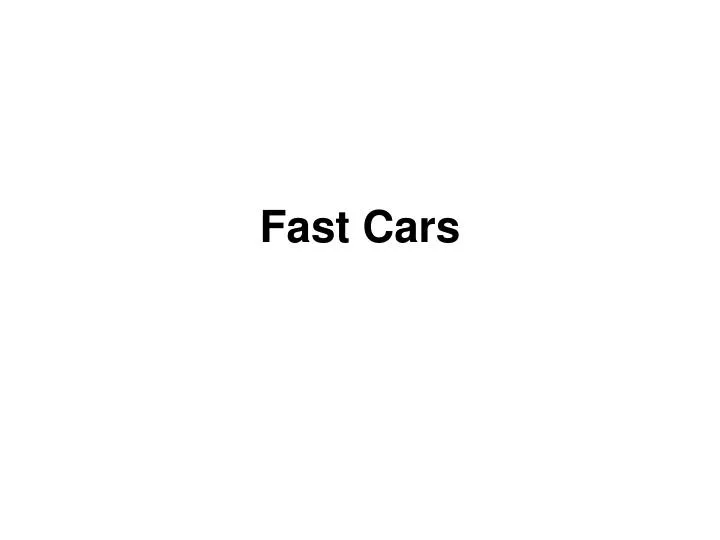 fast cars