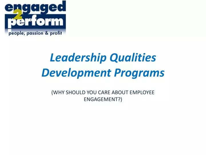 leadership qualities development programs