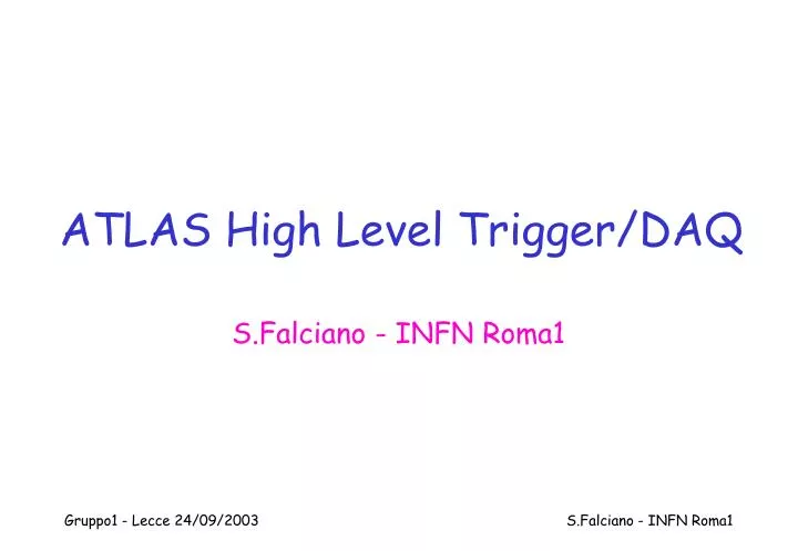 atlas high level trigger daq