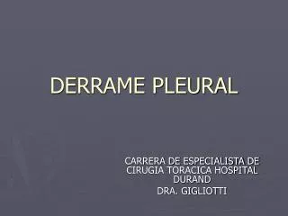 derrame pleural