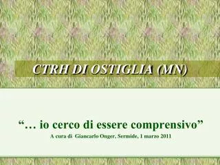ctrh di ostiglia mn