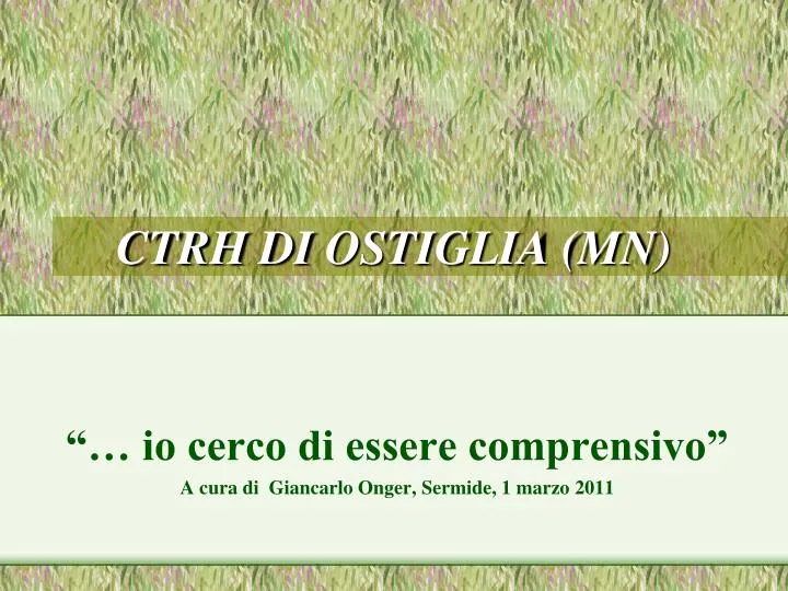 ctrh di ostiglia mn