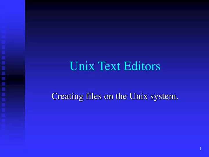 unix text editors