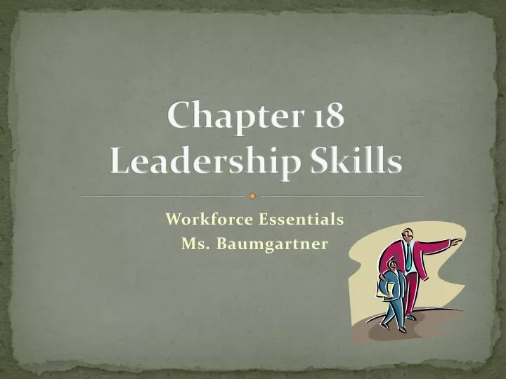 chapter 18 leadership skills