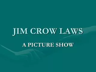 jim crow laws