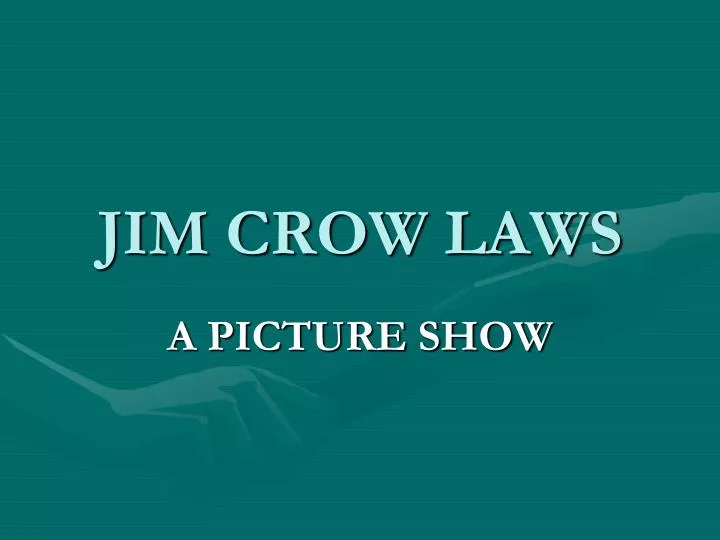 jim crow laws