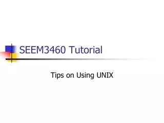 SEEM3460 Tutorial