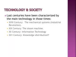 Technology &amp; society