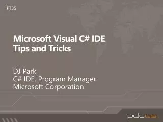 Microsoft Visual C# IDE Tips and Tricks