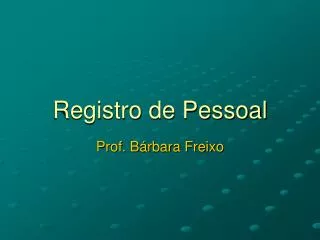 registro de pessoal
