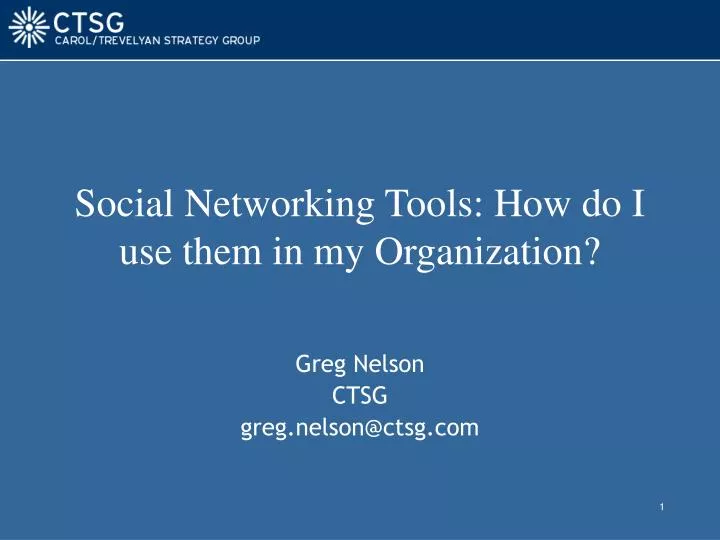 social networking tools how do i use them in my organization